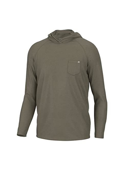 HUK Men's Waypoint Hoodie, Performance Long-Sleeve Shirt