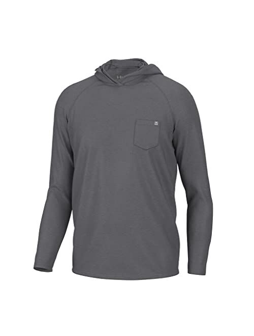 HUK Men's Waypoint Hoodie, Performance Long-Sleeve Shirt