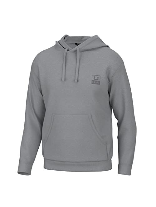 HUK Men's Huk'd Up Logo Fishing, Fleece Hoodie with Stretch