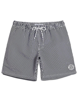 Mens Quick Dry Printed Short Swim Trunks with Mesh Lining Swimwear Bathing Suits