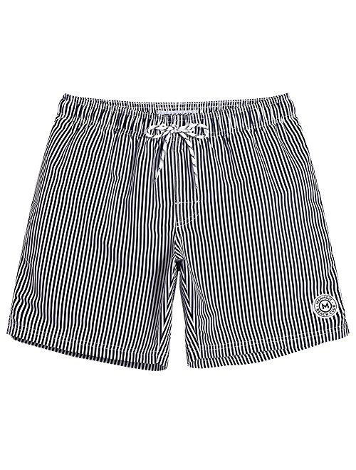 maamgic Mens Quick Dry Printed Short Swim Trunks with Mesh Lining Swimwear Bathing Suits