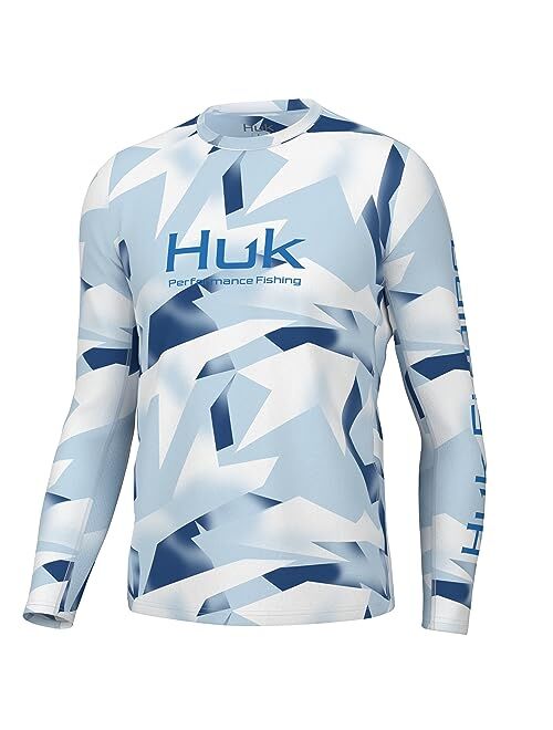 HUK Men's Icon X Pattern Long Sleeve, Performance Fishing Shirt