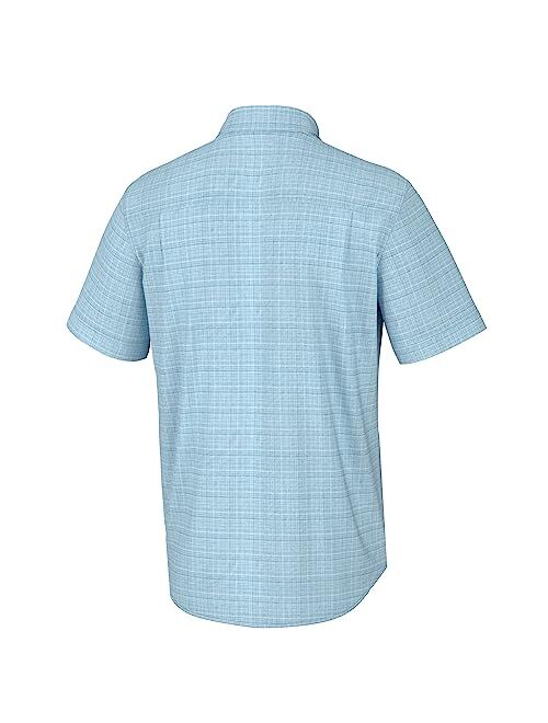 HUK Men's Kona Pattern Short Sleeve Fishing Button Down Shirt