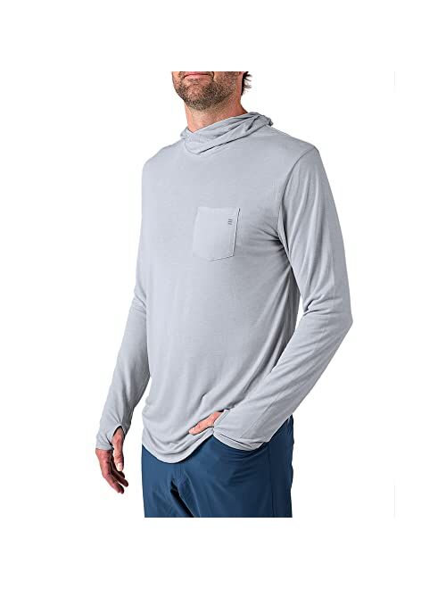 Free Fly Men's Bamboo Lightweight Hoodie - Quick Dry, Breathable Performance Outdoor Shirt with Sun Protection - UPF 20+