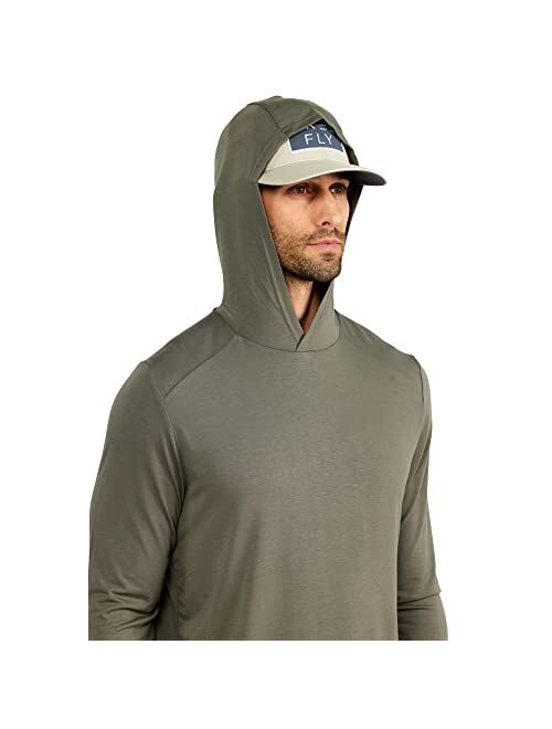 Free Fly Men's Bamboo Shade Hoodie - Quick Dry, Breathable Performance Outdoor Shirt with Sun Protection UPF 50+