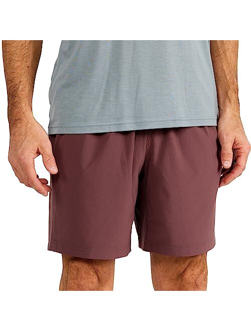 Free Fly Men's Lined Breeze Short 7" Inseam Quick Dry Moisture-Wicking Shorts with Boxer Brief Liner Sun Protection UPF 50+