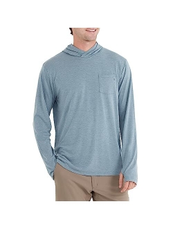 Free Fly Men's Bamboo Crossover Hoodie - Premium-Weight Stretch Outdoor Shirt with Thumbholes - Sun Protection UPF 50+