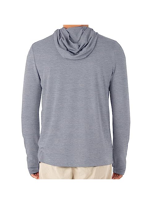 Free Fly Men's Bamboo Crossover Hoodie - Premium-Weight Stretch Outdoor Shirt with Thumbholes - Sun Protection UPF 50+