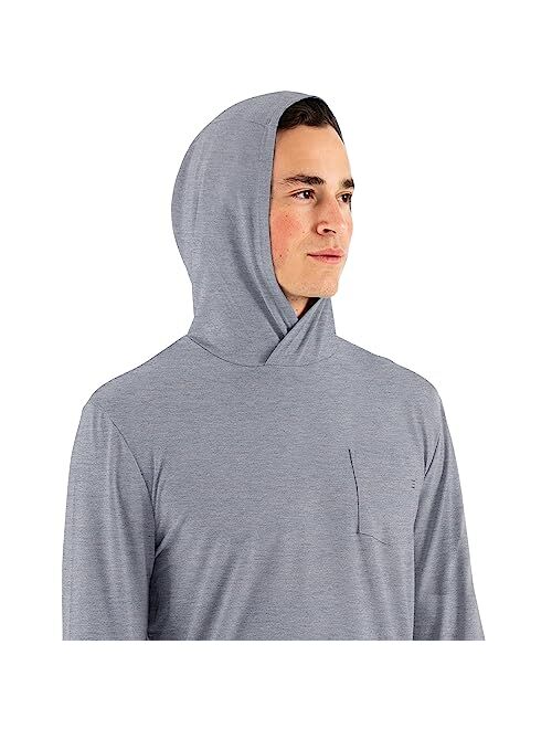 Free Fly Men's Bamboo Crossover Hoodie - Premium-Weight Stretch Outdoor Shirt with Thumbholes - Sun Protection UPF 50+