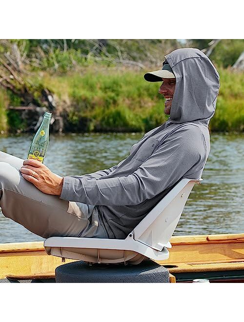 Free Fly Men's Bamboo Crossover Hoodie - Premium-Weight Stretch Outdoor Shirt with Thumbholes - Sun Protection UPF 50+