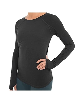 Free Fly Women's Bamboo Shade Long Sleeve Shirt - Breathable Outdoor Performance Stretch Shirt with Sun Protection UPF 50+