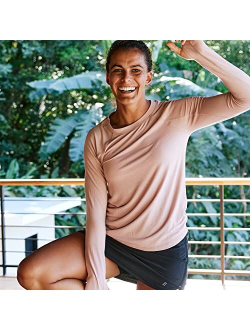 Free Fly Women's Bamboo Shade Long Sleeve Shirt - Breathable Outdoor Performance Stretch Shirt with Sun Protection UPF 50+