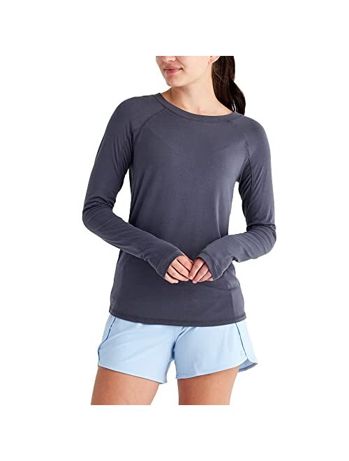 Free Fly Women's Bamboo Shade Long Sleeve Shirt - Breathable Outdoor Performance Stretch Shirt with Sun Protection UPF 50+