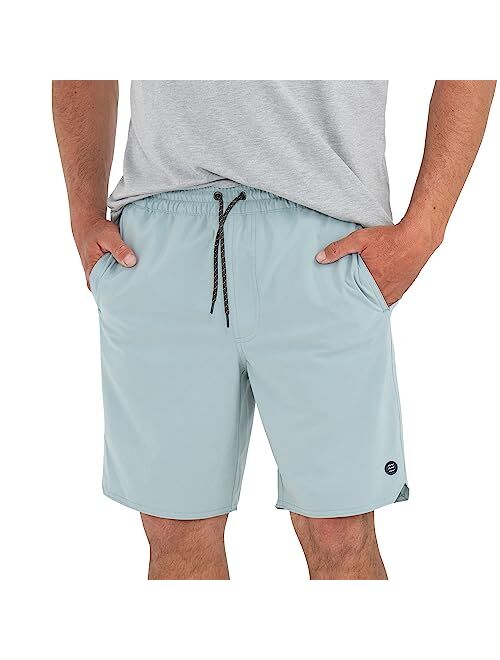 Free Fly Men's Lined Swell Short - Quick Dry, Moisture-Wicking Shorts with Boxer Brief Liner - Sun Protection UPF 50+