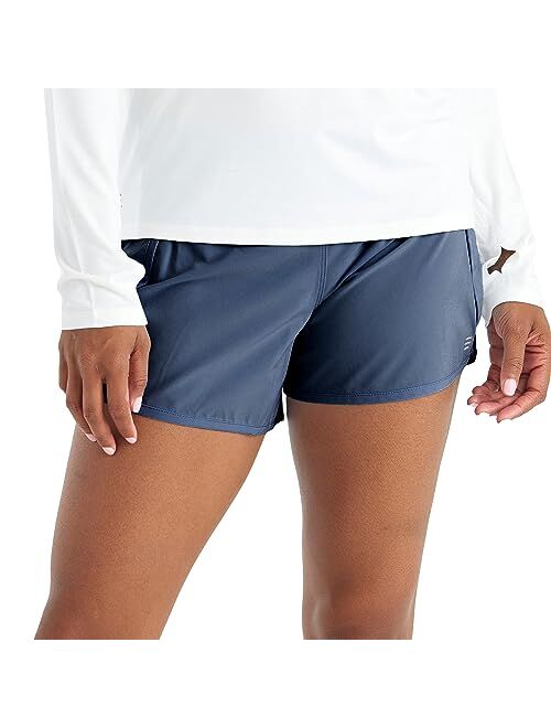 Free Fly Women's Bamboo Lined Breeze Short - 4-Way Performance Stretch Quick Dry Active Shorts with Sun Protection - UPF 50+