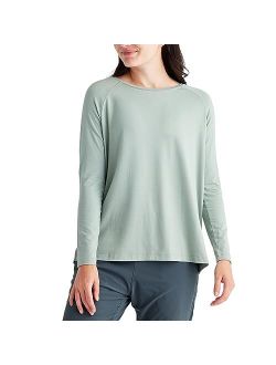 Free Fly Women's Bamboo Everyday Flex Long Sleeve Premium-Weight Women's Shirt Raglan Sleeve Tee with Sun Protection UPF 50+