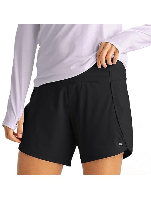 Free Fly Women's Bamboo Lined Breeze Short - 4-Way Performance Stretch Quick Dry Active Shorts with Sun Protection - UPF 50+