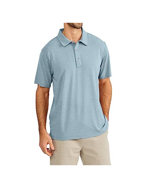 Free Fly Men's Bamboo Flex Polo - Premium-Weight Stretch Fabric Polo Shirt with Sun Protection UPF 50+