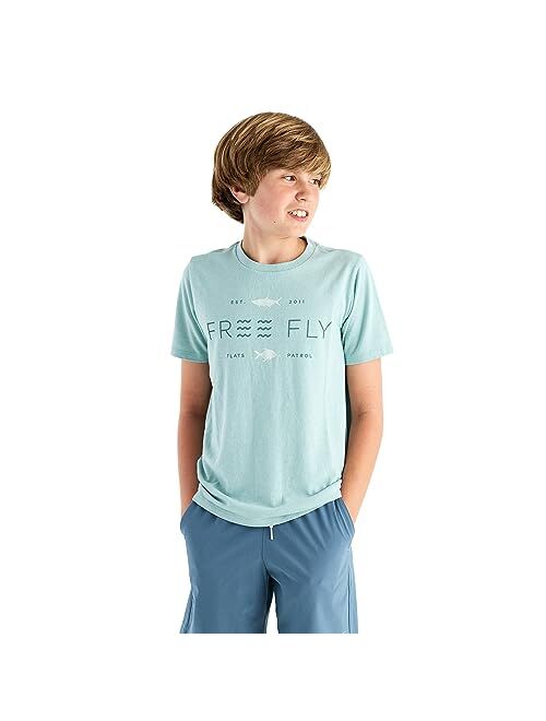 Free Fly Youth Tropic Hangout Tee - Graphic Tee for Kids - Ultra-Soft Cotton-Blend T-Shirt