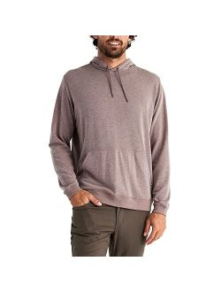 Free Fly Men's Bamboo Fleece Pullover Hoodie - Lightweight Stretch - Kangaroo Pocket - Drawstring Hood