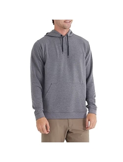 Free Fly Men's Bamboo Fleece Pullover Hoodie - Lightweight Stretch - Kangaroo Pocket - Drawstring Hood