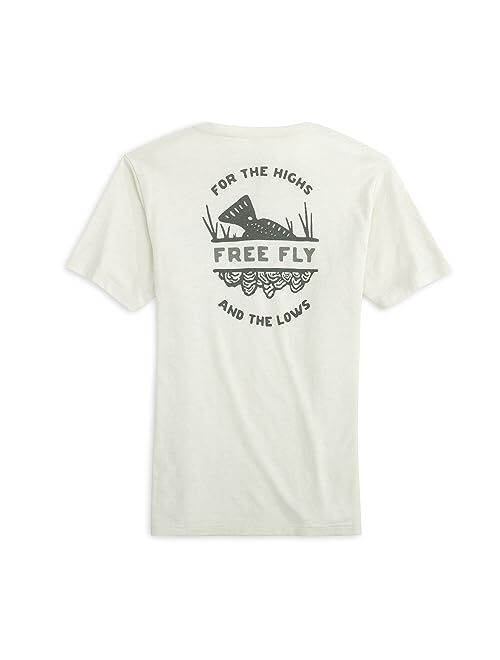 Free Fly Youth Highs and Lows Tee - Graphic Tee for Kids - Ultra-Soft Cotton-Blend T-Shirt