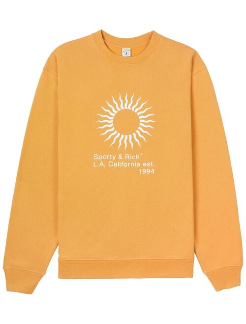 Sporty & Rich logo crew-neck sweatshirt