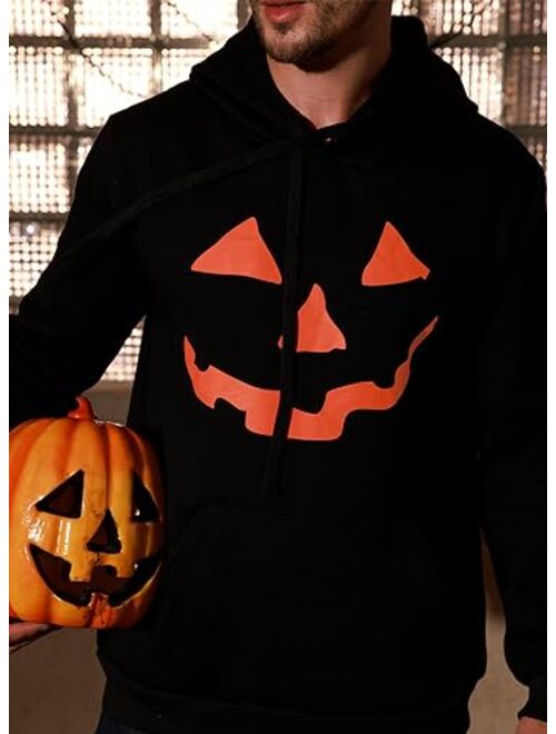 Arvilhill Men's Halloween Costume Funny Pumpkin Hoodies Sweatshirt