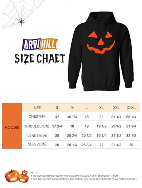 Arvilhill Men's Halloween Costume Funny Pumpkin Hoodies Sweatshirt