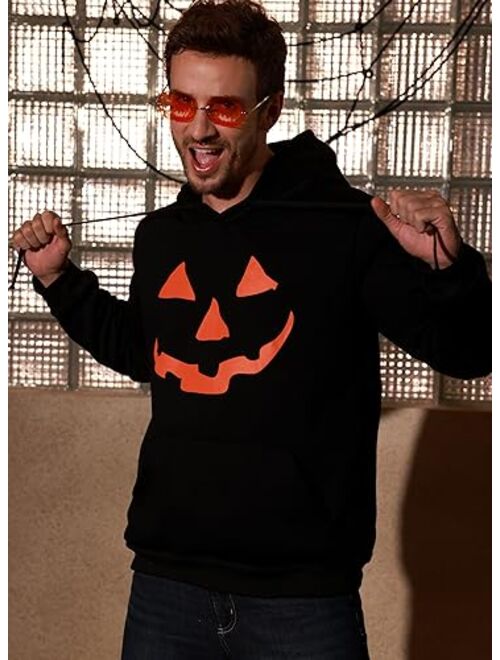 Arvilhill Men's Halloween Costume Funny Pumpkin Hoodies Sweatshirt