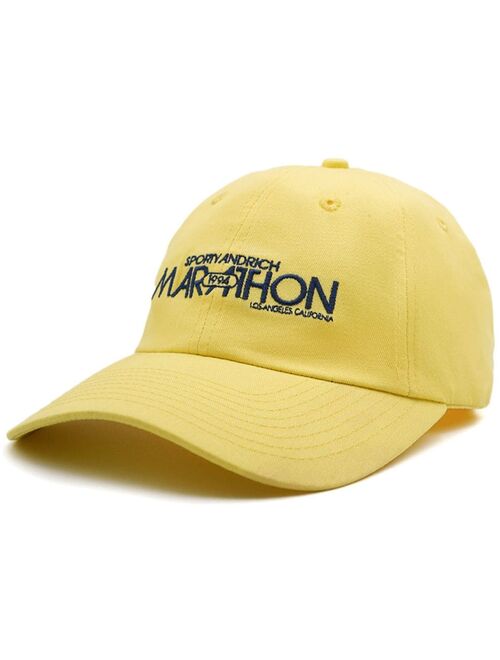 Sporty & Rich Marathon embroidered-logo cap