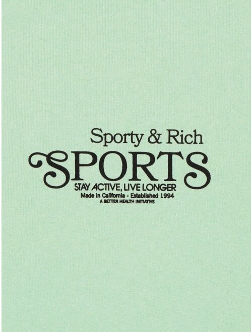 Sporty & Rich logo-print cotton sweatshirt