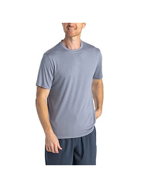 Free Fly Men's Bamboo Motion Tee - Crew Neck T-Shirt with Sun Protection - UPF 50+