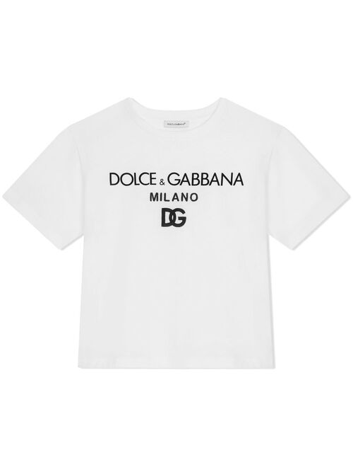 Dolce & Gabbana Kids DG Milano logo-print T-Shirt