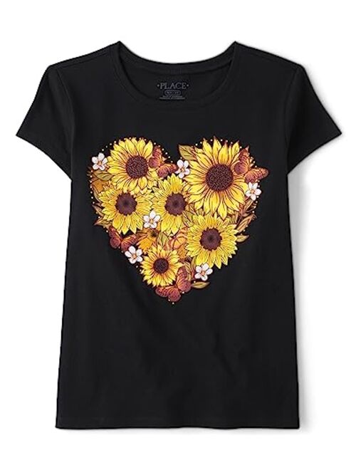 The Children's Place Girls' Short Sleeve Fall Thanksgiving T-Shirt