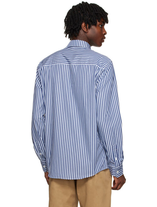 MAISON KITSUNE Blue Striped Shirt