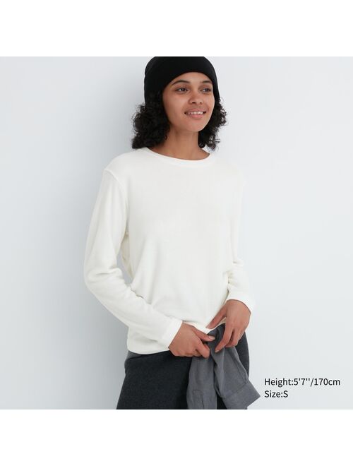 Uniqlo HEATTECH Fleece Crew Neck Long-Sleeve T-Shirt