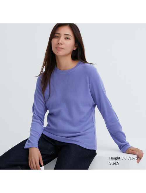 Uniqlo HEATTECH Fleece Crew Neck Long-Sleeve T-Shirt