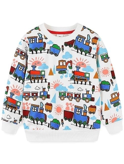 Bumeex Toddler Boy's Crewneck Pullover Sweatshirt 2-7Y