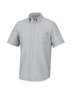 Men's Kona Solid Short Sleeve Fishing Button Down Shirt