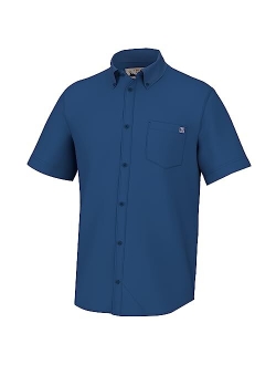 Men's Kona Solid Short Sleeve Fishing Button Down Shirt