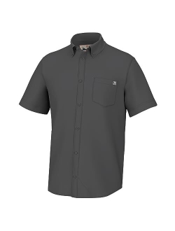 Men's Kona Solid Short Sleeve Fishing Button Down Shirt