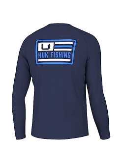 Men's Pursuit Graphic Long Sleeve, Sun Protect Fishing Shirt