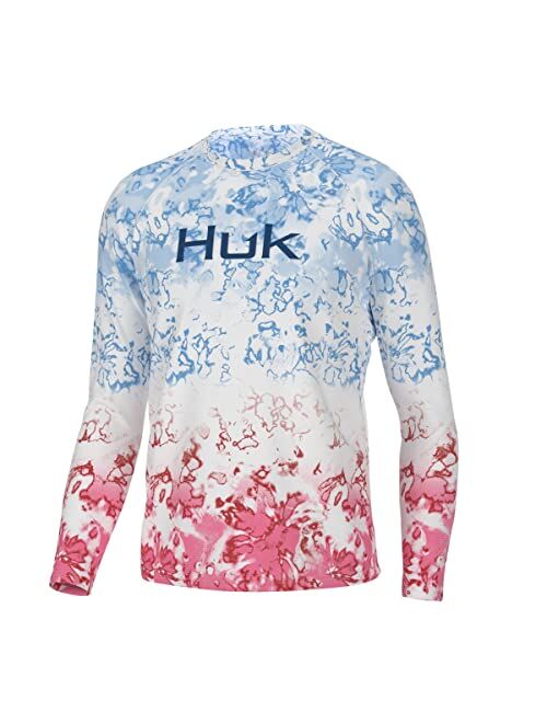 HUK Men's Pursuit Graphic Long Sleeve, Sun Protect Fishing Shirt