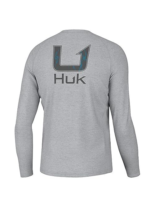 HUK Men's Pursuit Graphic Long Sleeve, Sun Protect Fishing Shirt