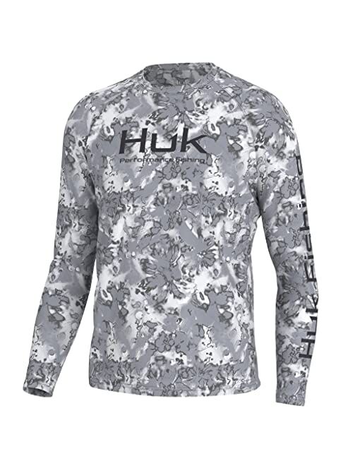 HUK Men's Pursuit Crew Long Sleeve, Sun Protecting Fishing Shirt