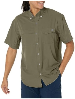 Men's Tide Point Solid Short Sleeve Shirt, Button