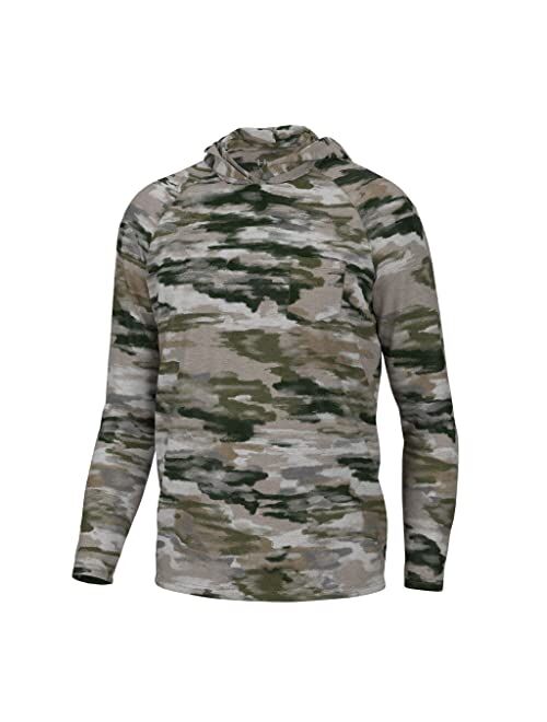 HUK Men's Waypoint Pattern Hoodie, Performance Fishing Shirt