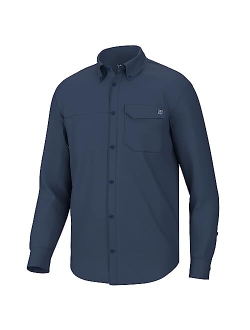 Men's Tide Point Solid Long Sleeve Shirt, Button