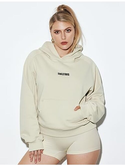 Sveltors Women's Oversized Hoodies Sweatshirts Casual Long Sleeve Pullover Loose Comfy Fashion Hooded Sweatshirt (M-6XL)